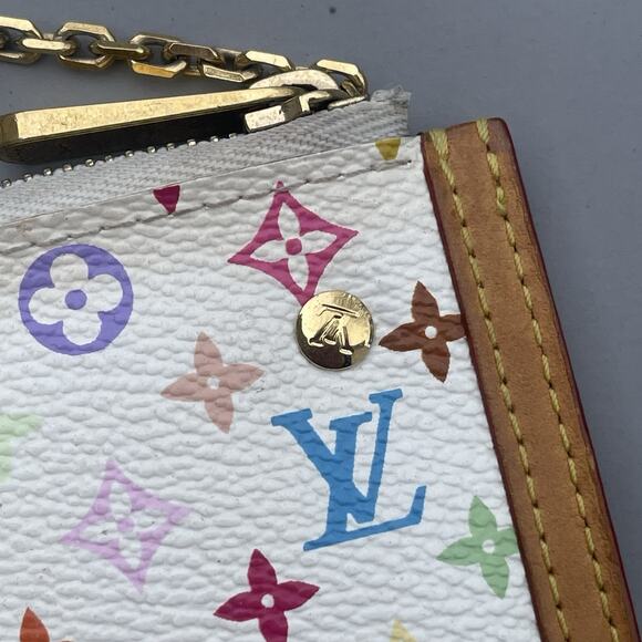 Louis Vuitton White Multicolor Key Cles Takashi Murakami Key Ring - Picture 8 of 13